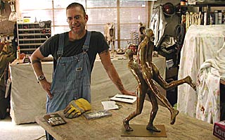 John Tuomisto-Bell in his studio, Click for more information...