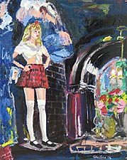School Girl Mannequin Standing over the Bar, Copyright 2005, Robin Leddy Giustina -- Click to Expand...