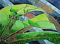 Composition in Green & Blue, Copyright 2008, Maureen Hood -- Click to Preview...