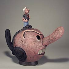 Olive Oyl Teapot #1, Copyright 2005, James Budde -- Click to Expand...
