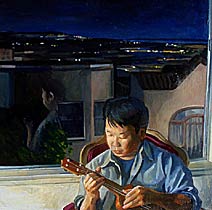 Self Portrait with Ukulele, Copyright 2008, Wayne Jiang -- Click to Expand...
