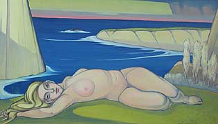 Reclining Nude, Copyright circa 1960-1977, Tarmo Pasto -- Click to Expand...