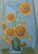 Sunflowers in Green Vase, Copyright circa 1960-1977, Tarmo Pasto -- Click to Expand...