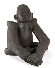 Seated Ape, Copyright 1985, Helen Post -- Click to Expand...