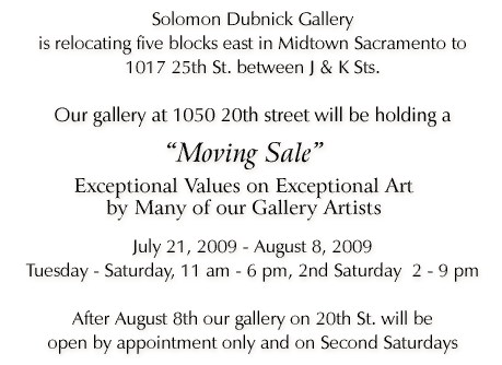 Solomon Dubnick Gallery Moving Sale