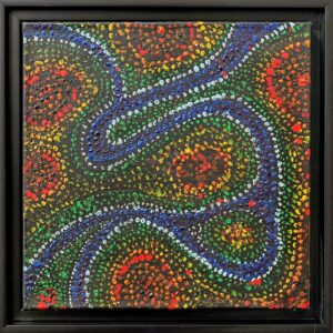 William Ishmael, A River Ran Through It, Acylic on Canvas, 12”x12”, 2025