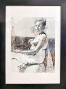 Kristin Boles, Lucille, Charcoal on Paper, 18”x22”